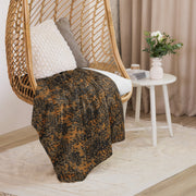Plane Tree Platanenmuster Autumn CAMO Sherpa Blanket