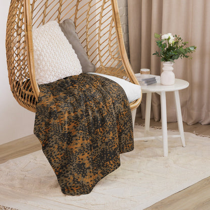 German Plane Tree Platanenmuster Autumn CAMO Sherpa Blanket