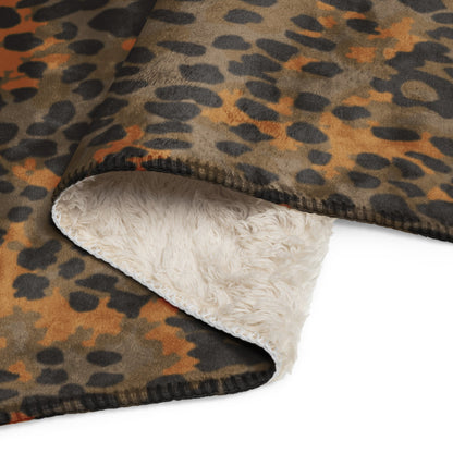 German Plane Tree Platanenmuster Autumn CAMO Sherpa Blanket
