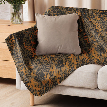 German Plane Tree Platanenmuster Autumn CAMO Sherpa Blanket