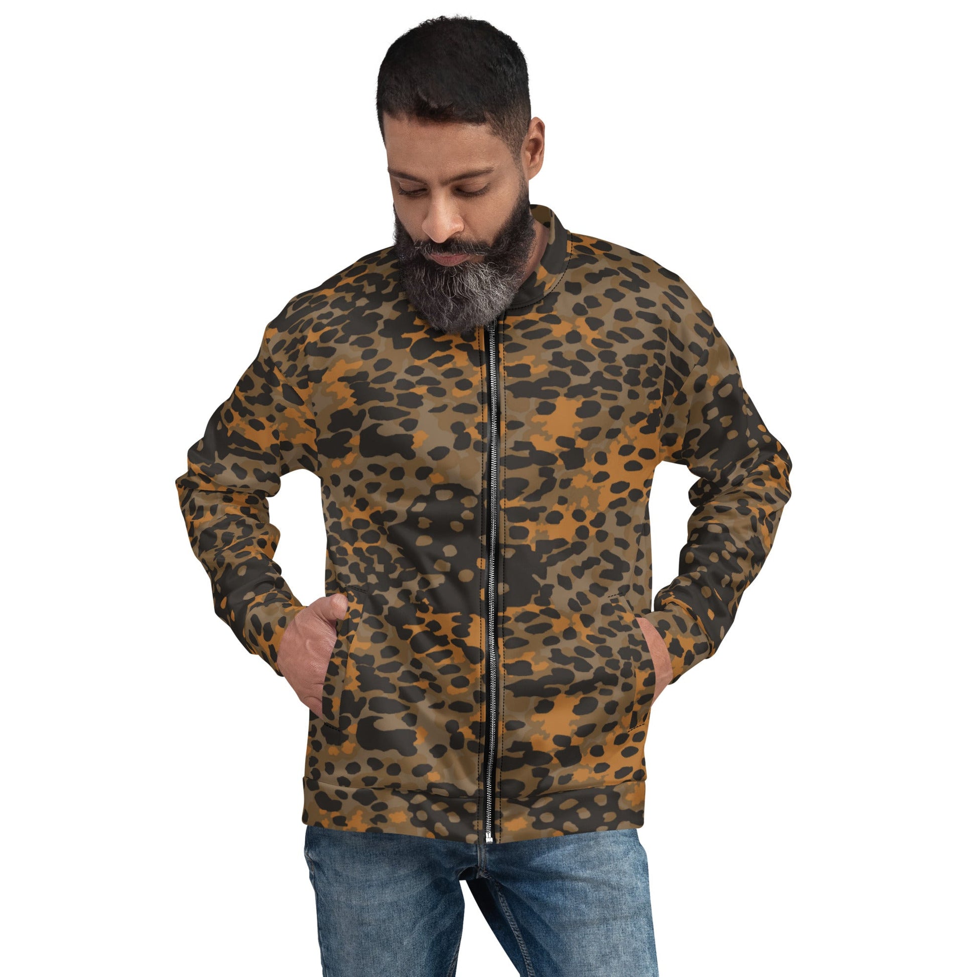 German Plane Tree Platanenmuster Autumn CAMO Unisex Bomber Jacket - XS - Jackets