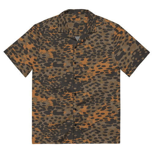 Plane Tree Platanenmuster Autumn CAMO Unisex Short-Sleeve Button Shirt - 2XS - Button-Up