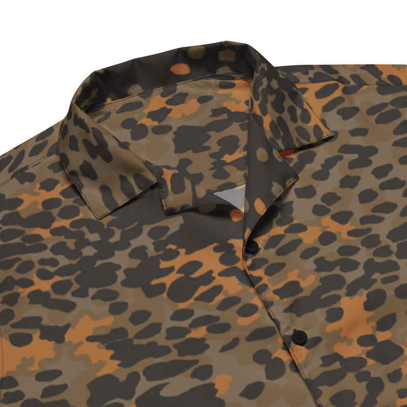 Plane Tree Platanenmuster Autumn CAMO Unisex Short-Sleeve Button Shirt - Button-Up
