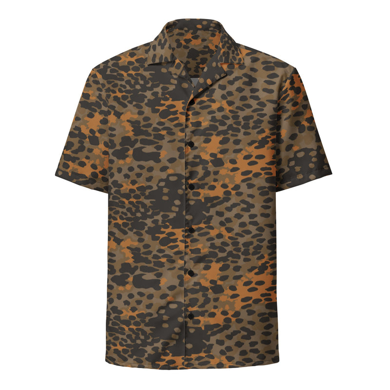 Plane Tree Platanenmuster Autumn CAMO Unisex Short-Sleeve Button Shirt - Button-Up