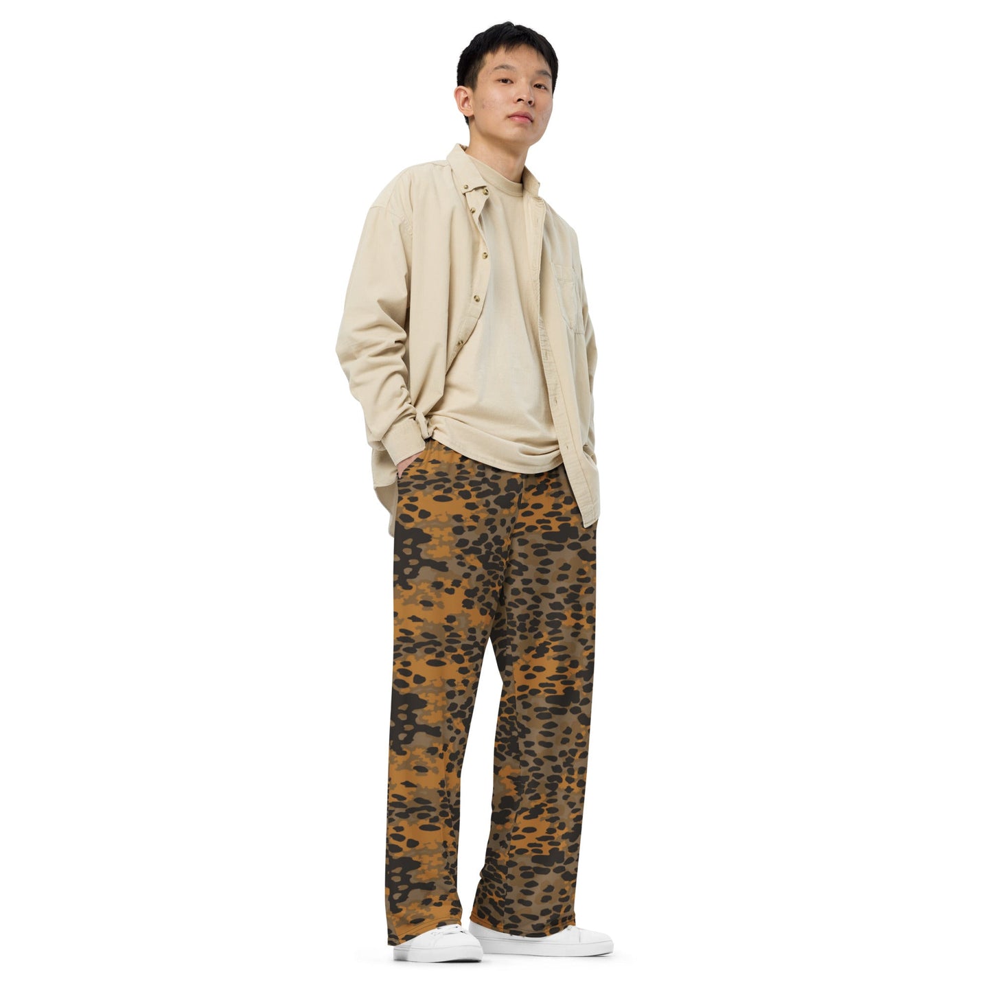 German Plane Tree Platanenmuster Autumn CAMO unisex wide-leg pants - Wide-leg Pants