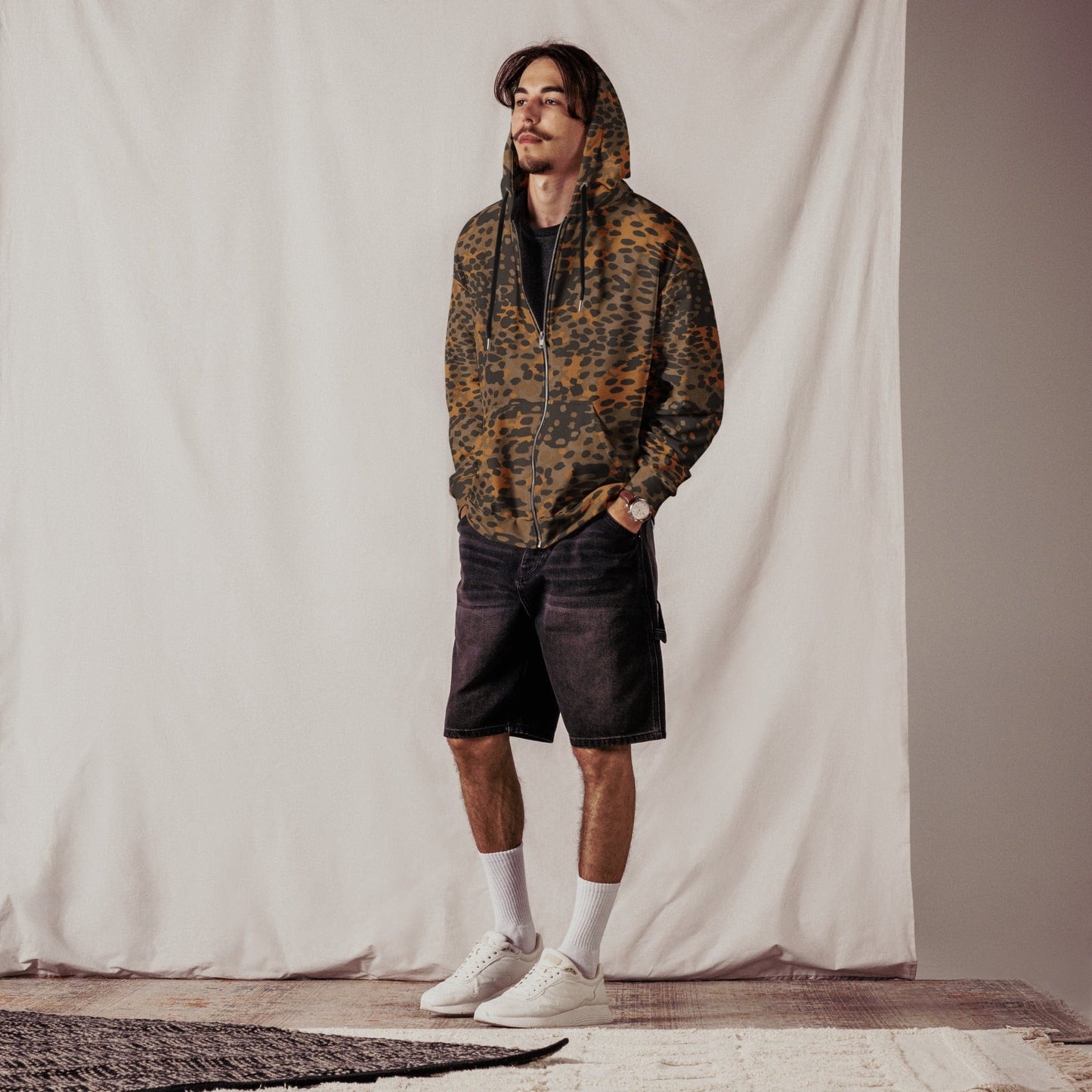 German Plane Tree Platanenmuster Autumn CAMO Unisex Zip Hoodie