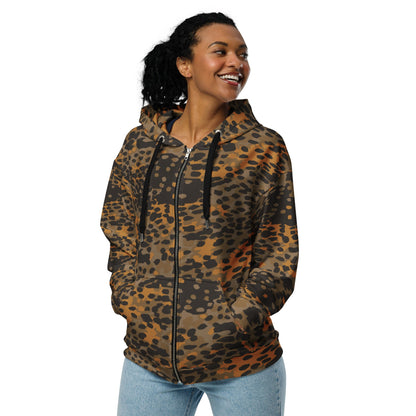 German Plane Tree Platanenmuster Autumn CAMO Unisex Zip Hoodie
