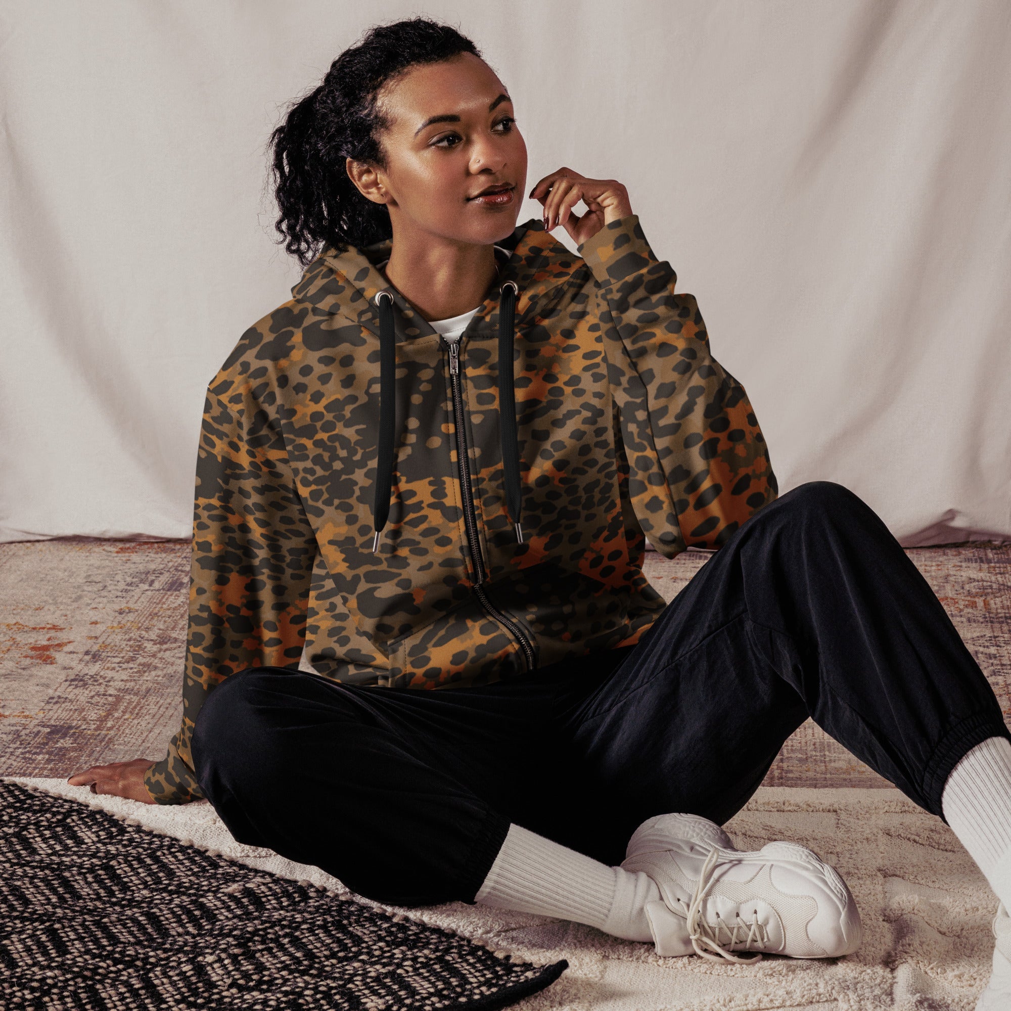 CAMO HQ - German Plane Tree Platanenmuster Autumn CAMO Unisex zip