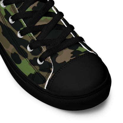 German Plane Tree Platanenmuster Spring CAMO Mens high top canvas shoes - High Top Canvas Shoes