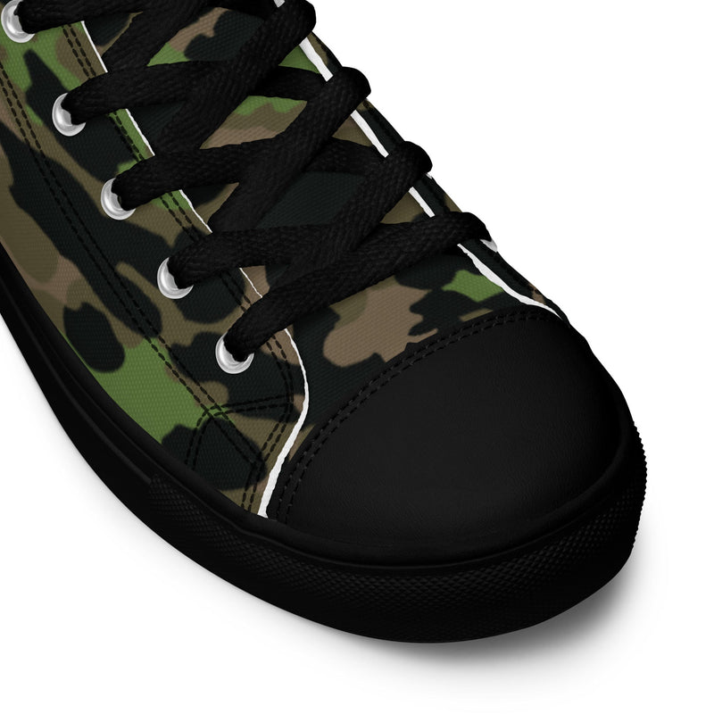 Plane Tree Platanenmuster Spring CAMO Mens High-Top Canvas Shoes