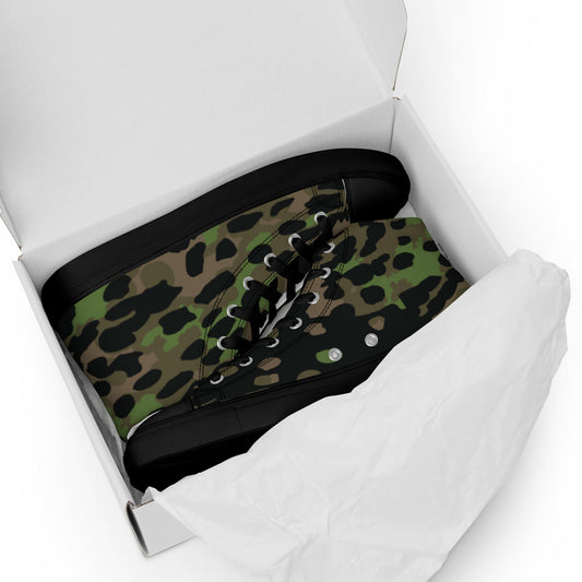 German Plane Tree Platanenmuster Spring CAMO Mens high top canvas shoes - High Top Canvas Shoes