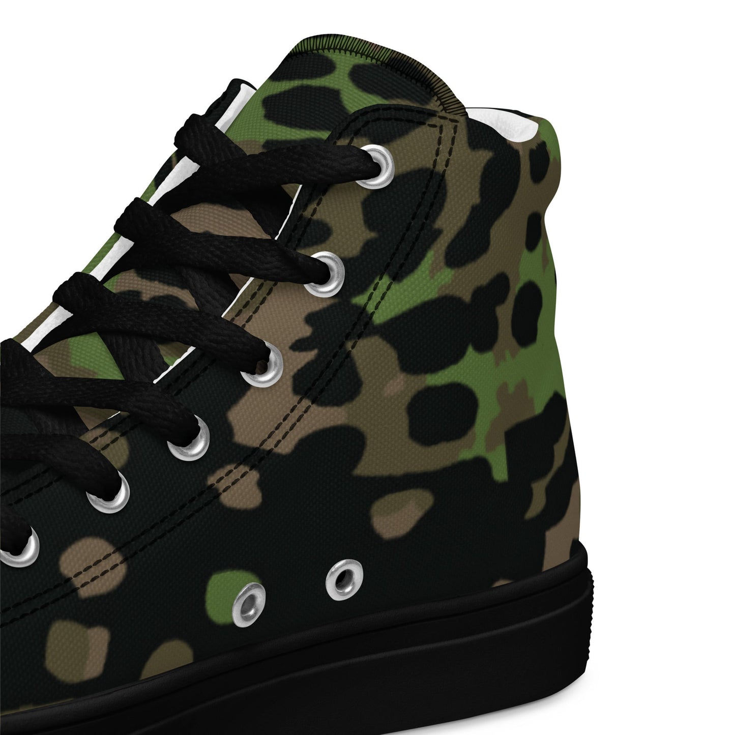 German Plane Tree Platanenmuster Spring CAMO Mens high top canvas shoes - High Top Canvas Shoes