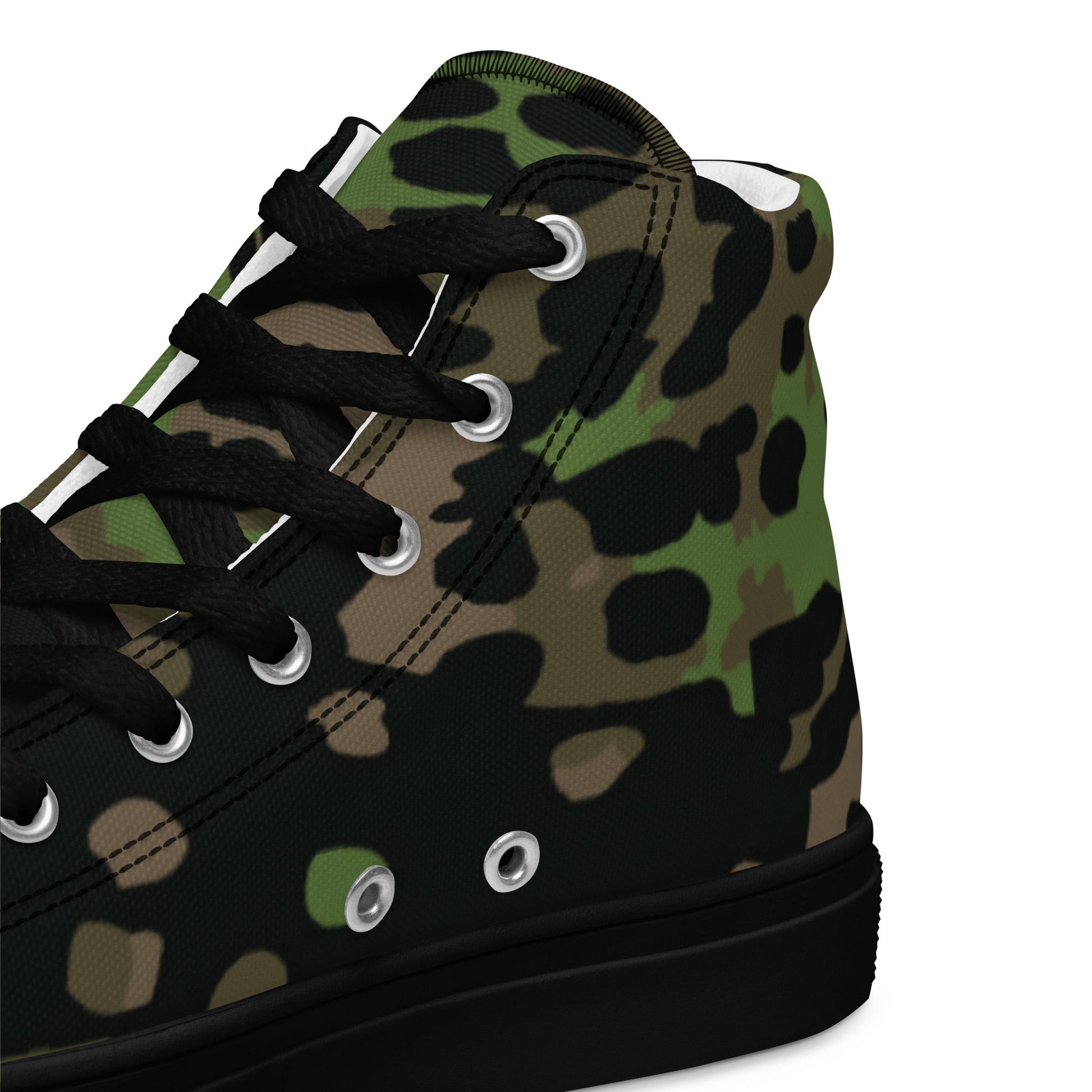 German Plane Tree Platanenmuster Spring CAMO Mens high top canvas shoes - High Top Canvas Shoes