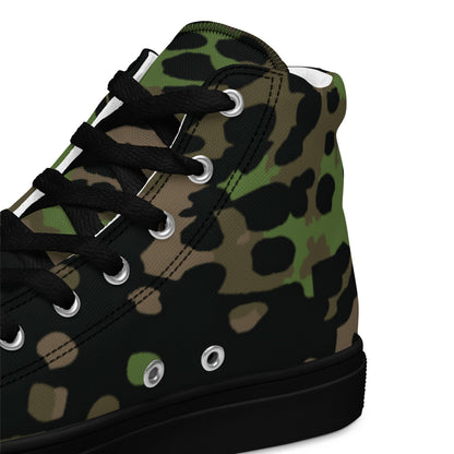 German Plane Tree Platanenmuster Spring CAMO Mens high top canvas shoes - High Top Canvas Shoes