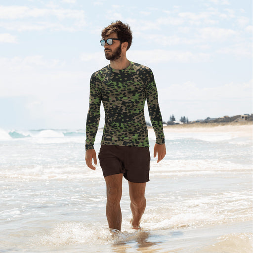 Plane Tree Platanenmuster Spring CAMO Mens Long-Sleeve Rash Guard - XS