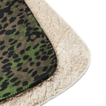 German Plane Tree Platanenmuster Spring CAMO Sherpa Blanket