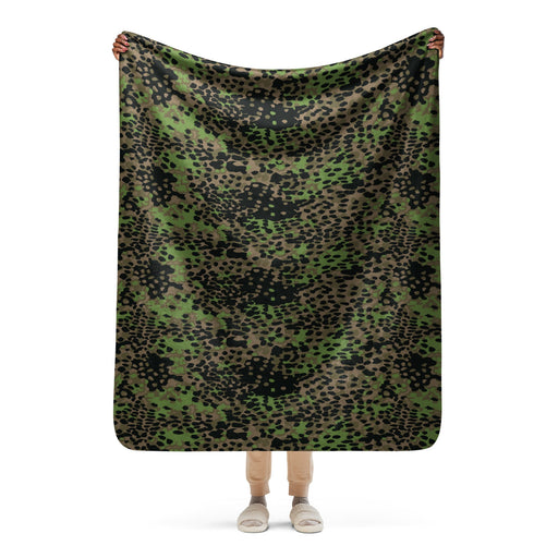 Plane Tree Platanenmuster Spring CAMO Sherpa Blanket - 50″×60″