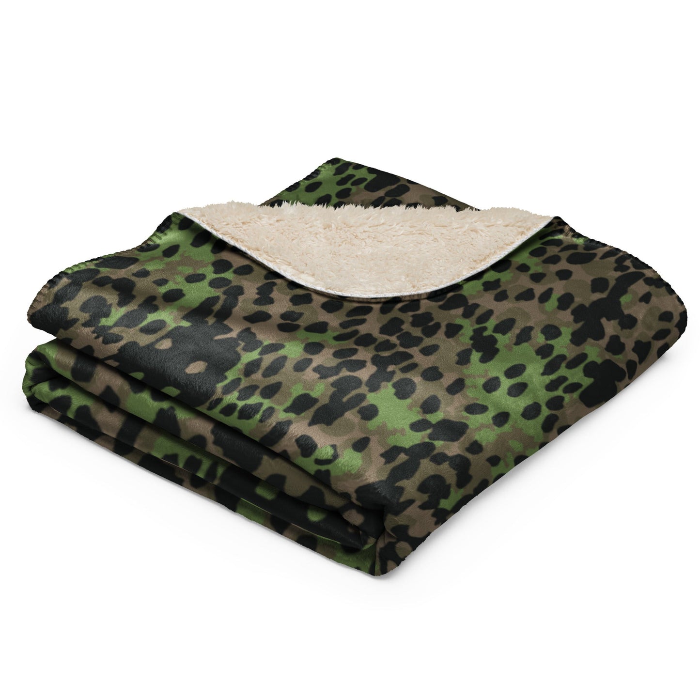 German Plane Tree Platanenmuster Spring CAMO Sherpa Blanket