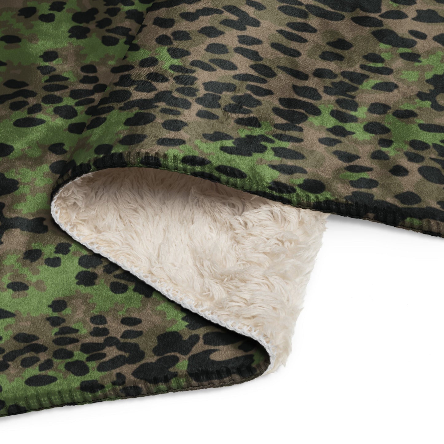 German Plane Tree Platanenmuster Spring CAMO Sherpa Blanket