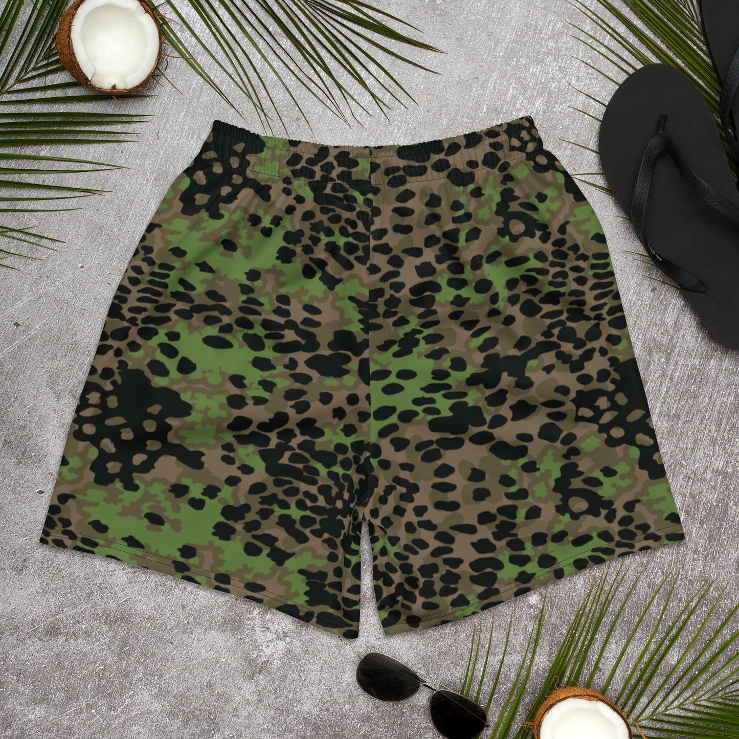 German Plane Tree Platanenmuster Spring CAMO Unisex Athletic Long Shorts