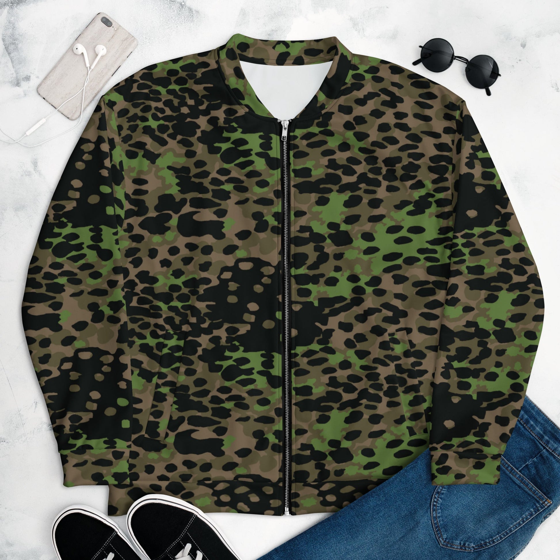 German Plane Tree Platanenmuster Spring CAMO Unisex Bomber Jacket - Jackets