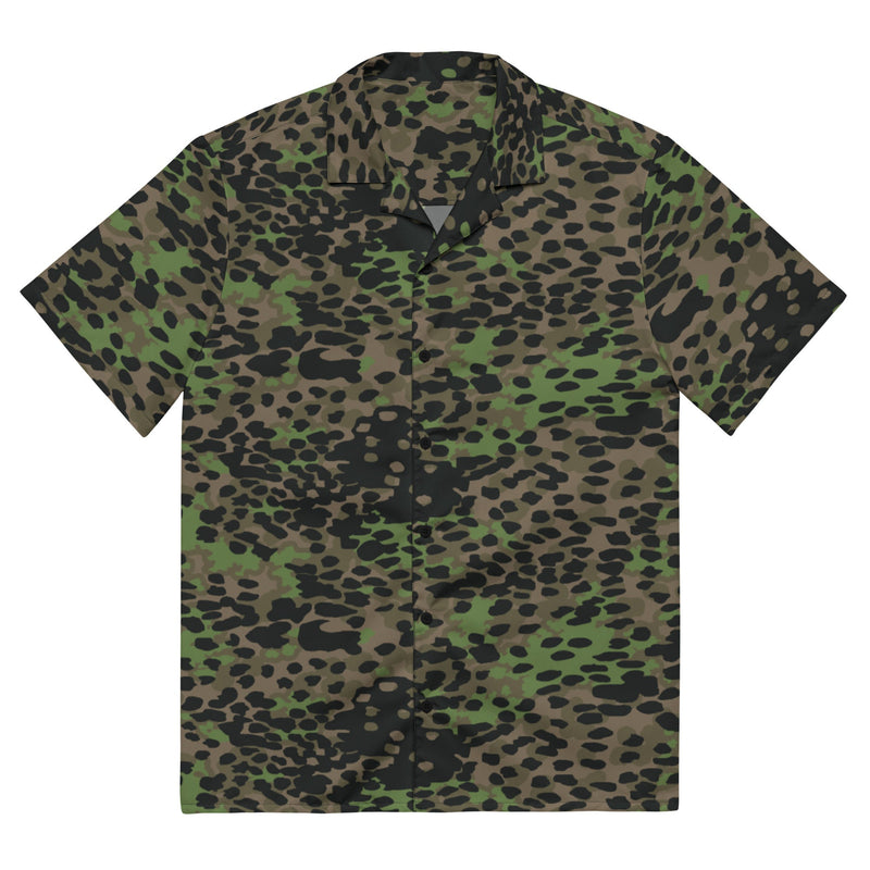 Plane Tree Platanenmuster Spring CAMO Unisex Short-Sleeve Button Shirt - 2XS - Button-Up