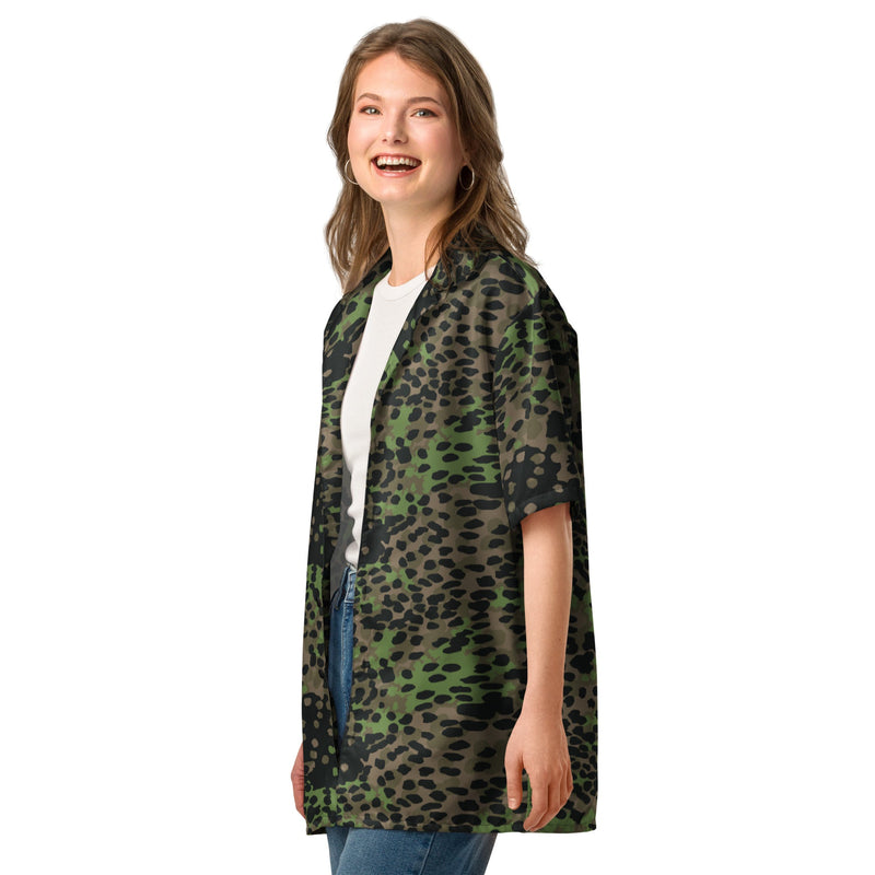 Plane Tree Platanenmuster Spring CAMO Unisex Short-Sleeve Button Shirt - Button-Up