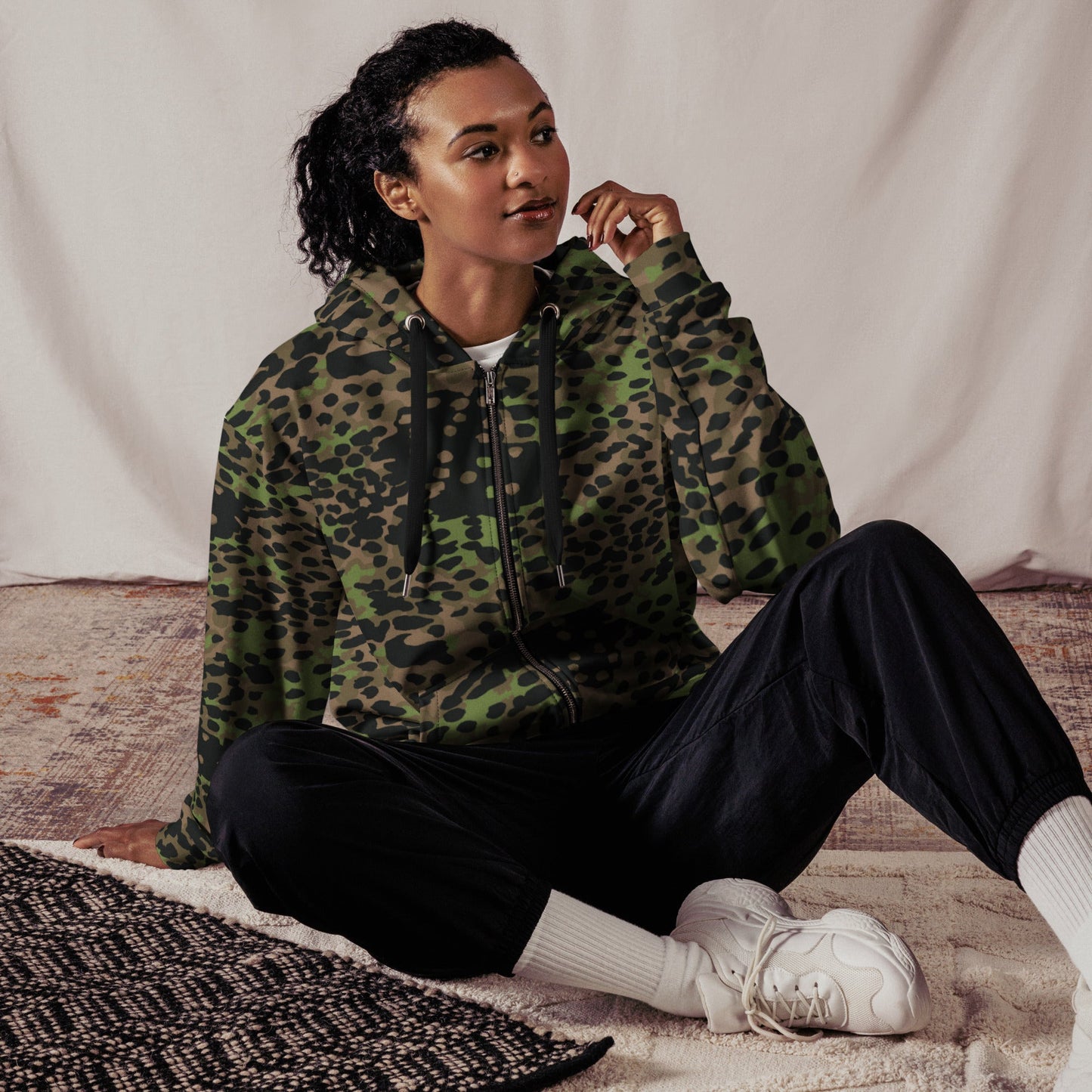 German Plane Tree Platanenmuster Spring CAMO Unisex zip hoodie - Zip Hoodies