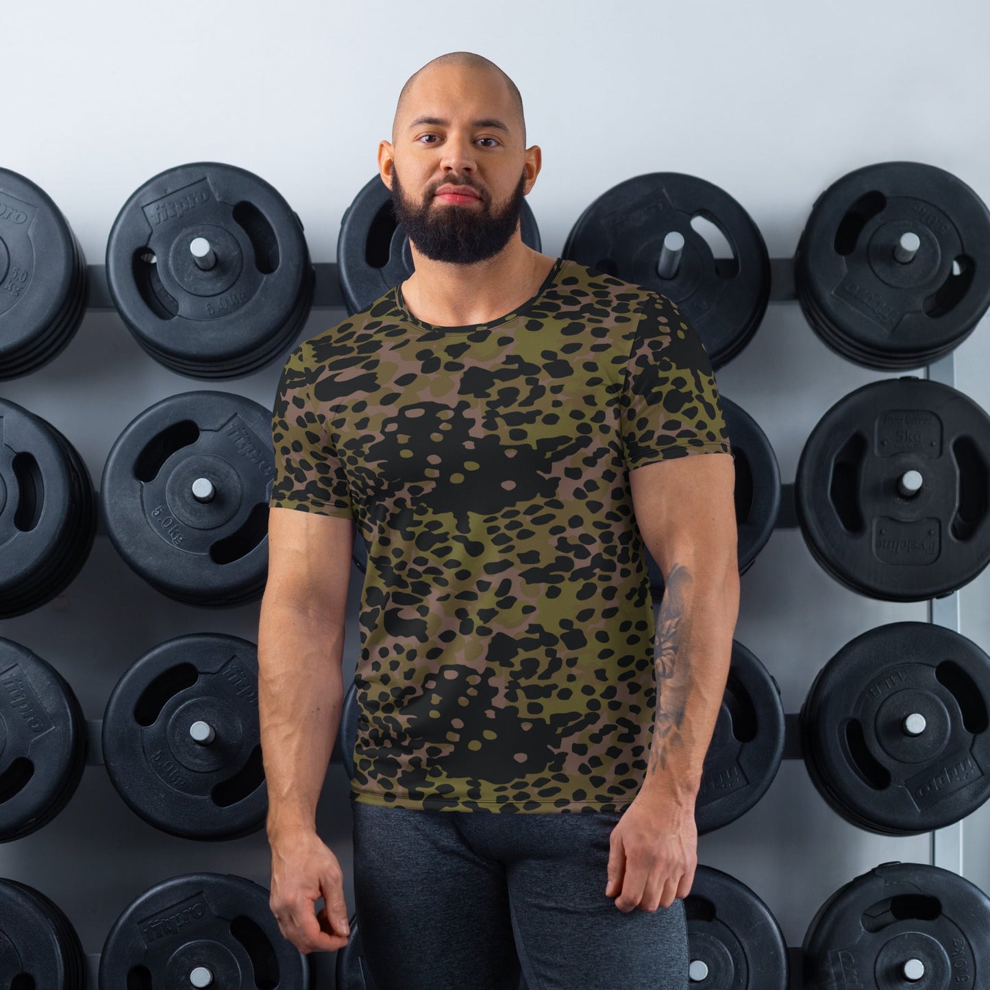 German Plane Tree Platanenmuster Summer CAMO Mens Athletic T-shirt - XS - T-Shirts