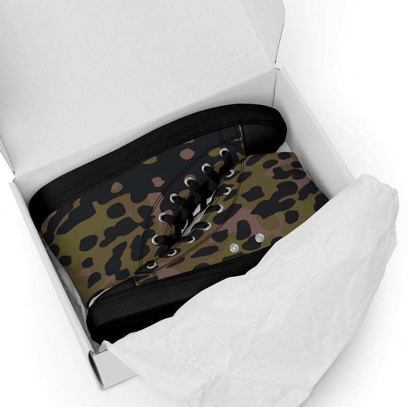 Plane Tree Platanenmuster Summer CAMO Mens High-Top Canvas Shoes