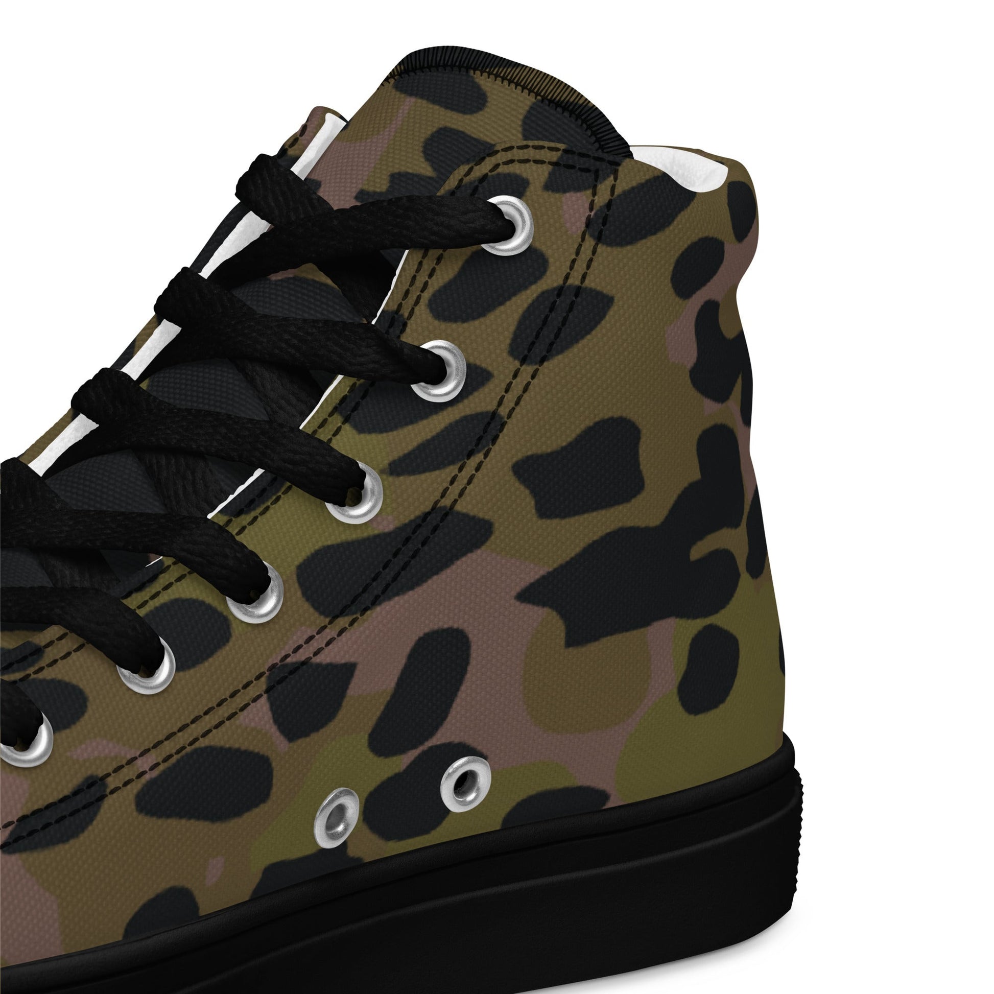 German Plane Tree Platanenmuster Summer CAMO Mens high top canvas shoes High Top Canvas Shoes