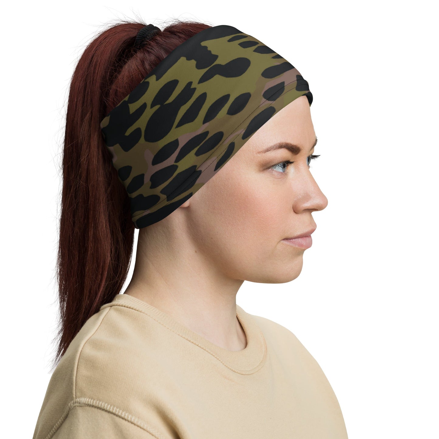 German Plane Tree Platanenmuster Summer CAMO Neck Gaiter Gaiters