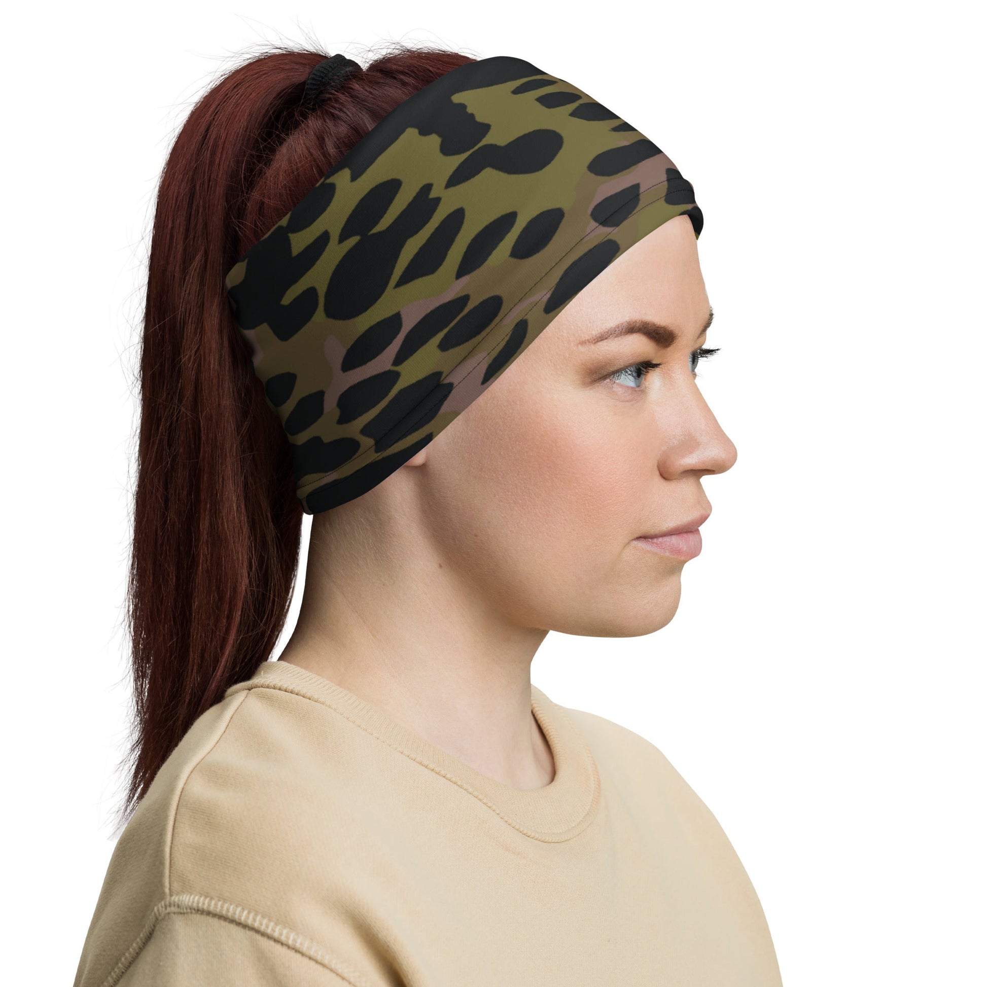 German Plane Tree Platanenmuster Summer CAMO Neck Gaiter Gaiters