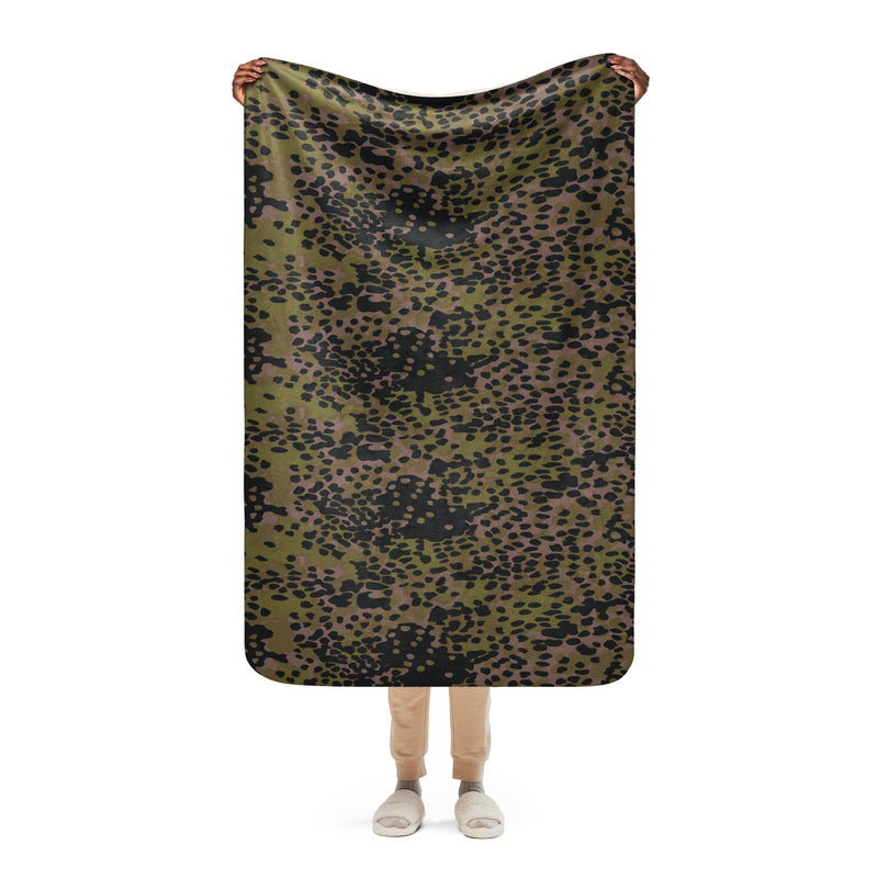 Plane Tree Platanenmuster Summer CAMO Sherpa Blanket - 37″×57″