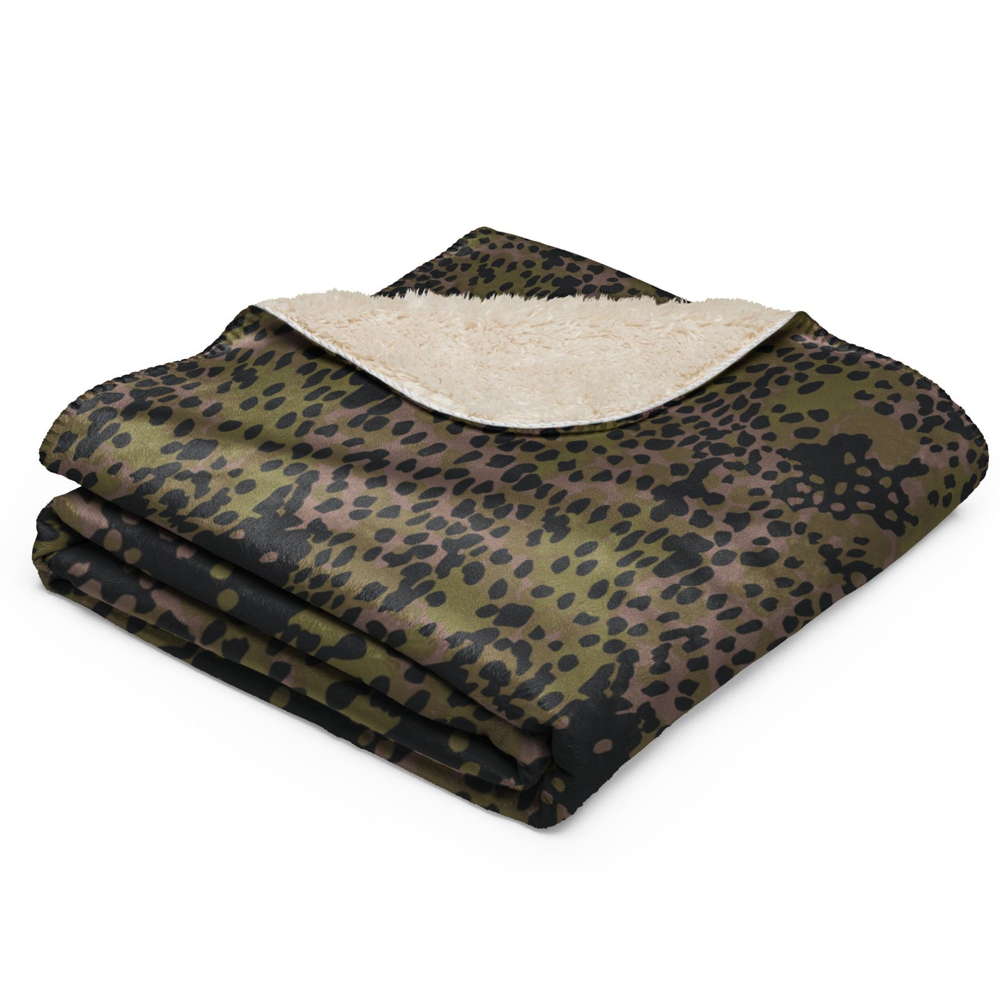 German Plane Tree Platanenmuster Summer CAMO Sherpa Blanket
