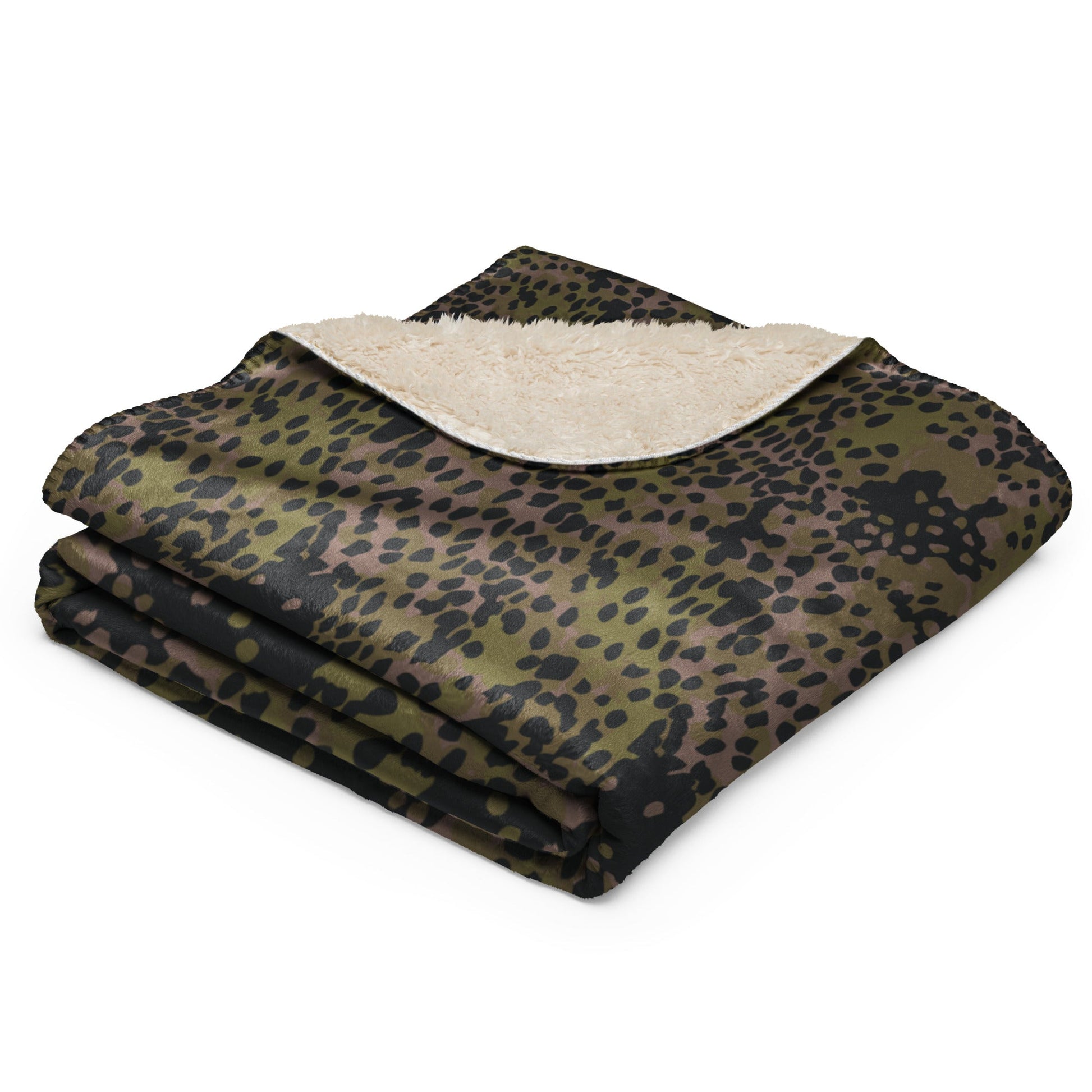 German Plane Tree Platanenmuster Summer CAMO Sherpa Blanket