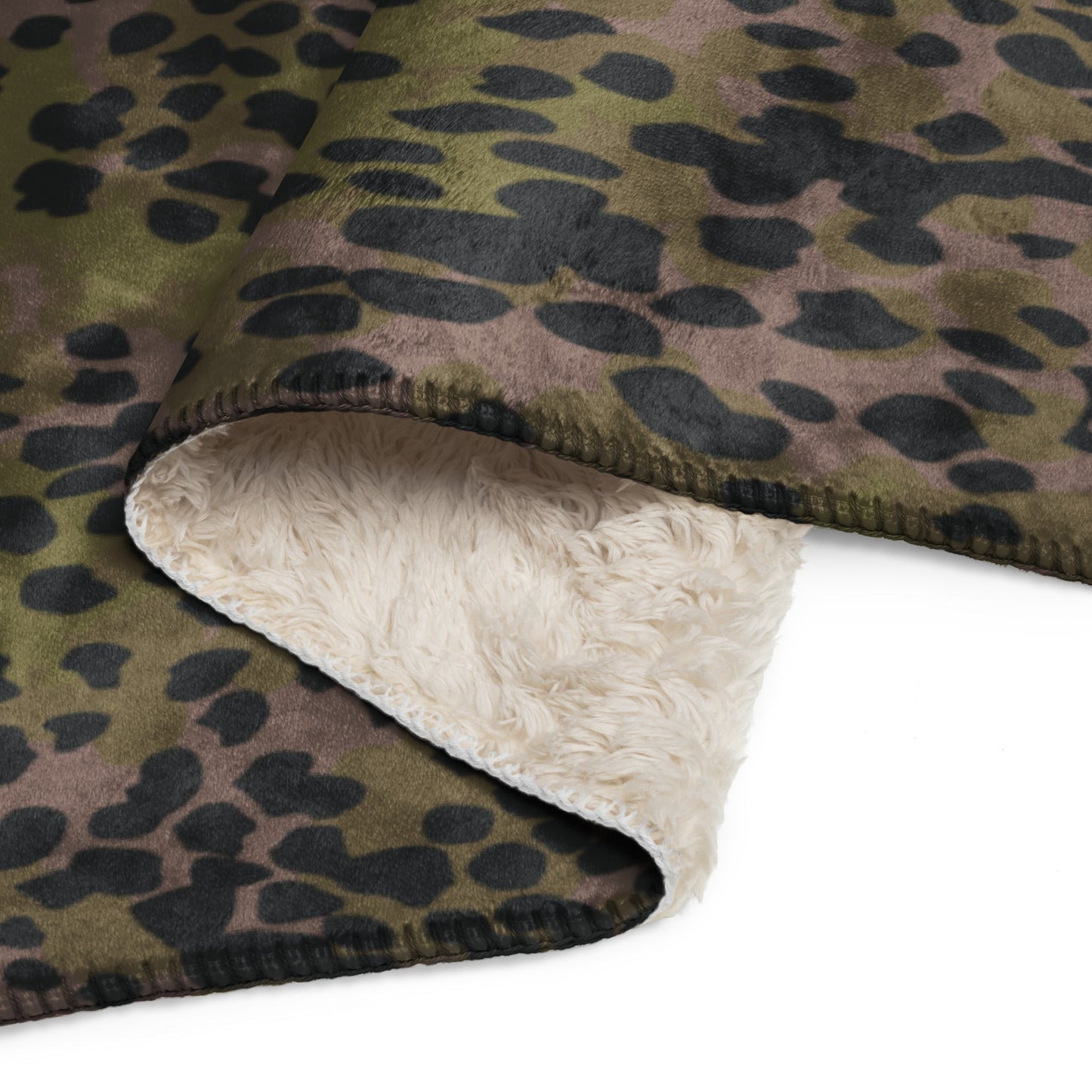 German Plane Tree Platanenmuster Summer CAMO Sherpa Blanket