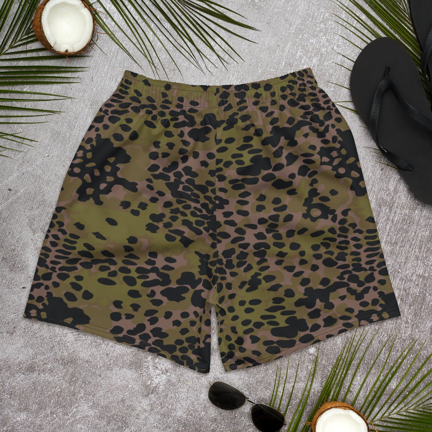 German Plane Tree Platanenmuster Summer CAMO Unisex Athletic Long Shorts