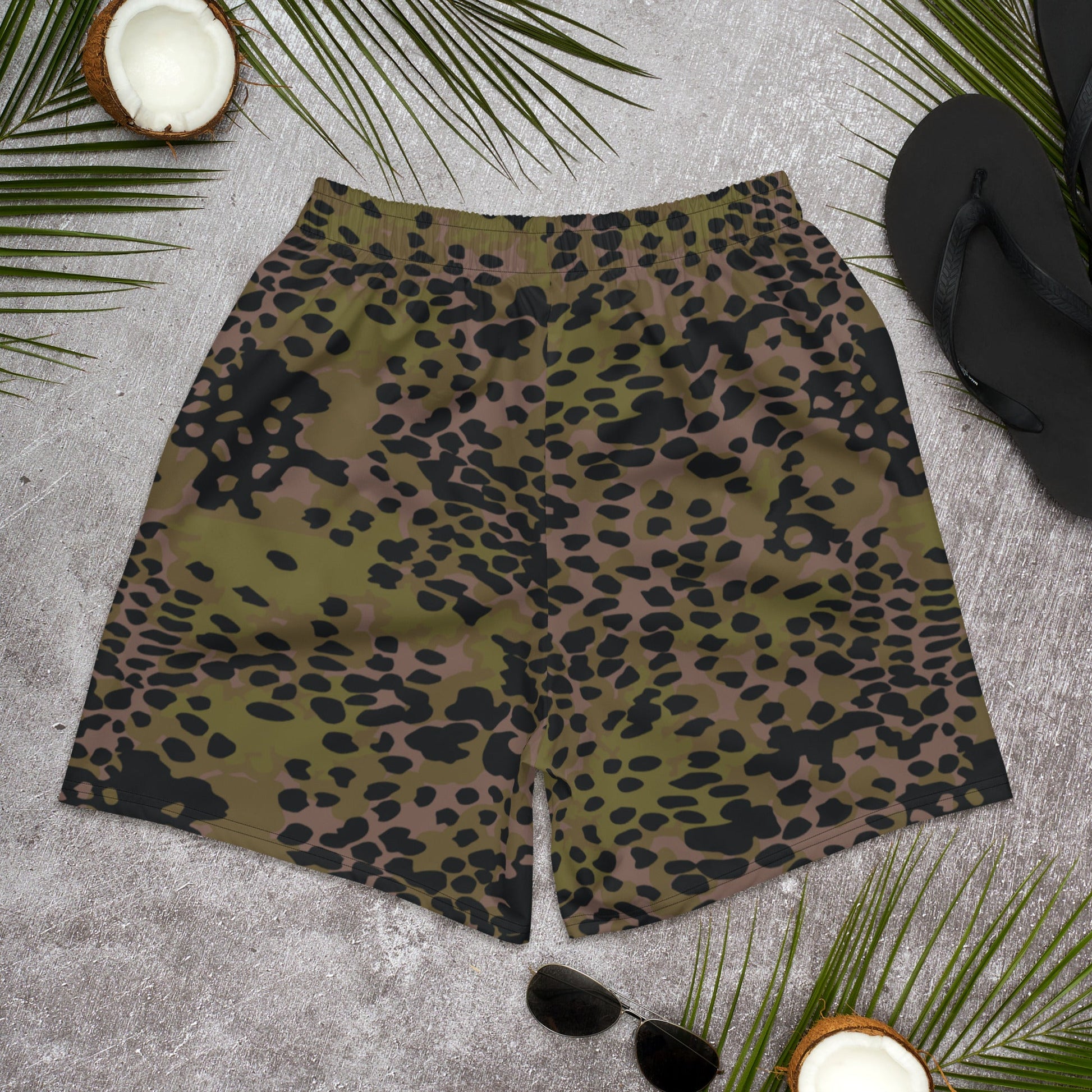 German Plane Tree Platanenmuster Summer CAMO Unisex Athletic Long Shorts