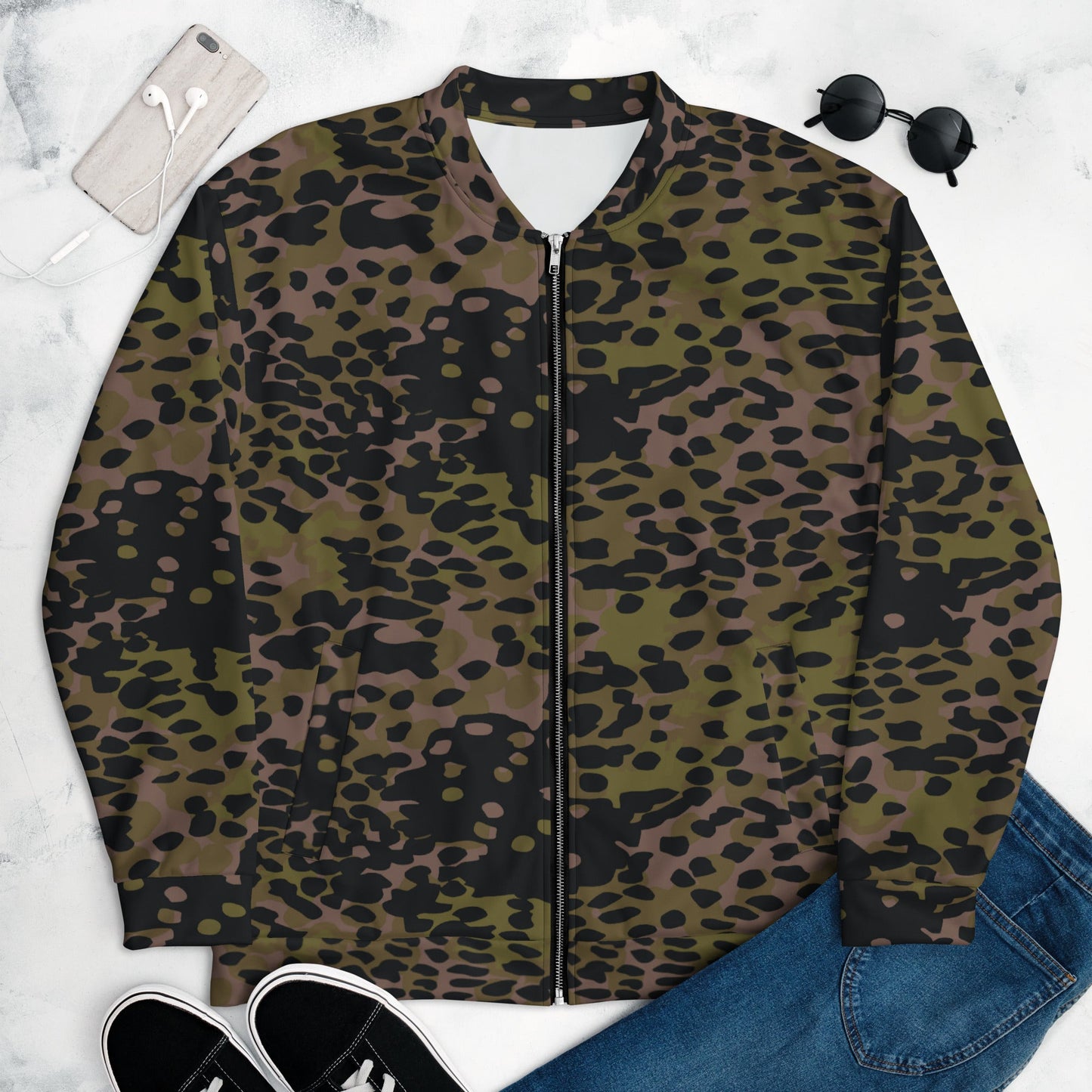 German Plane Tree Platanenmuster Summer CAMO Unisex Bomber Jacket - Jackets