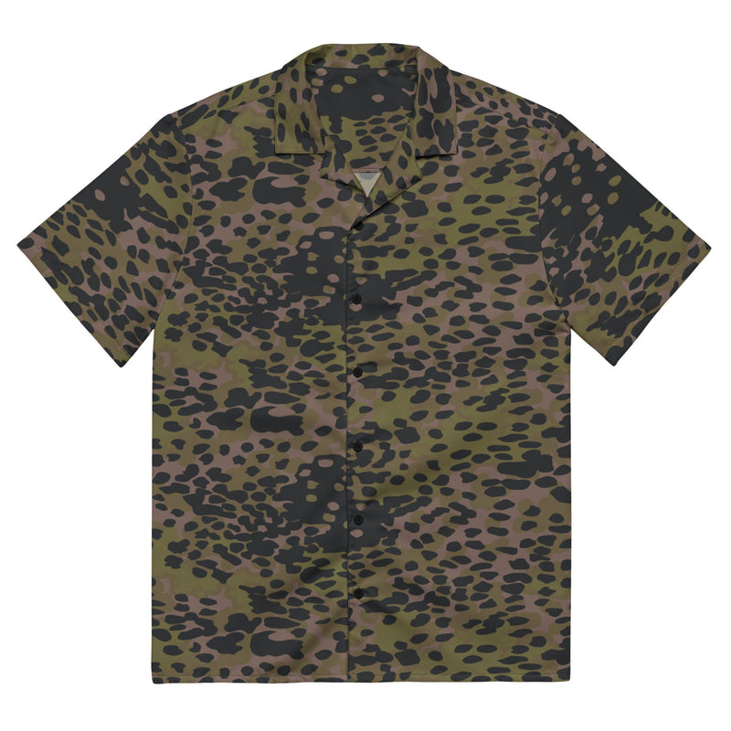 Plane Tree Platanenmuster Summer CAMO Unisex Short-Sleeve Button Shirt - 2XS - Button-Up