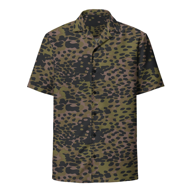 Plane Tree Platanenmuster Summer CAMO Unisex Short-Sleeve Button Shirt - Button-Up