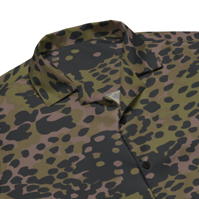 Plane Tree Platanenmuster Summer CAMO Unisex Short-Sleeve Button Shirt - Button-Up