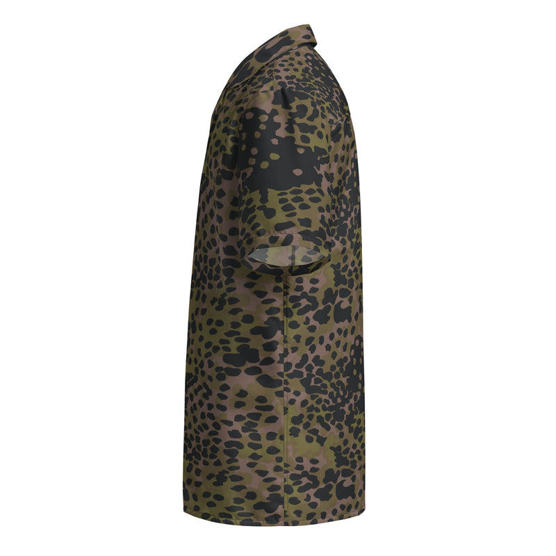 Plane Tree Platanenmuster Summer CAMO Unisex Short-Sleeve Button Shirt - Button-Up