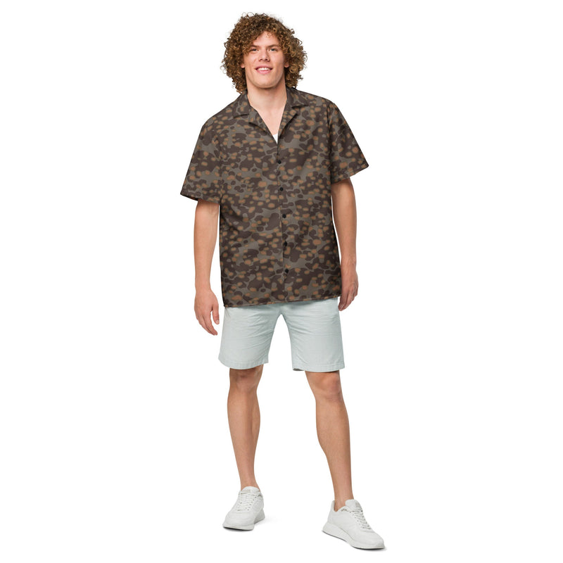 Polyspot Autumn CAMO Unisex Short-Sleeve Button Shirt - Button-Up