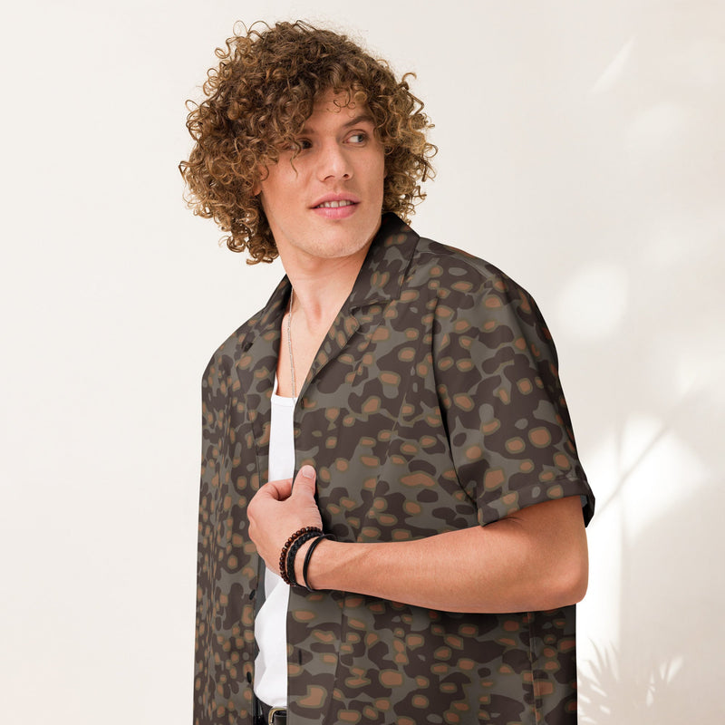 Polyspot Autumn CAMO Unisex Short-Sleeve Button Shirt - Button-Up