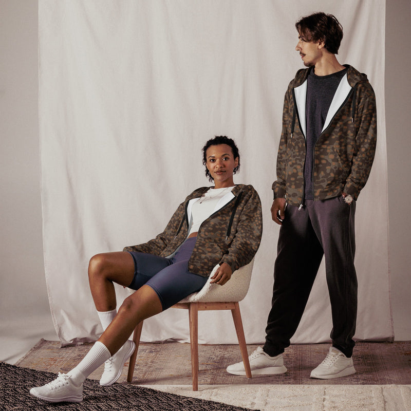 Polyspot Autumn CAMO Unisex Zip Hoodie