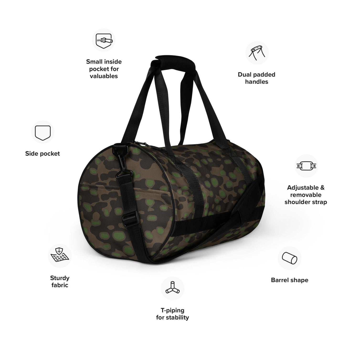 German Polyspot Spring CAMO Gym Bag