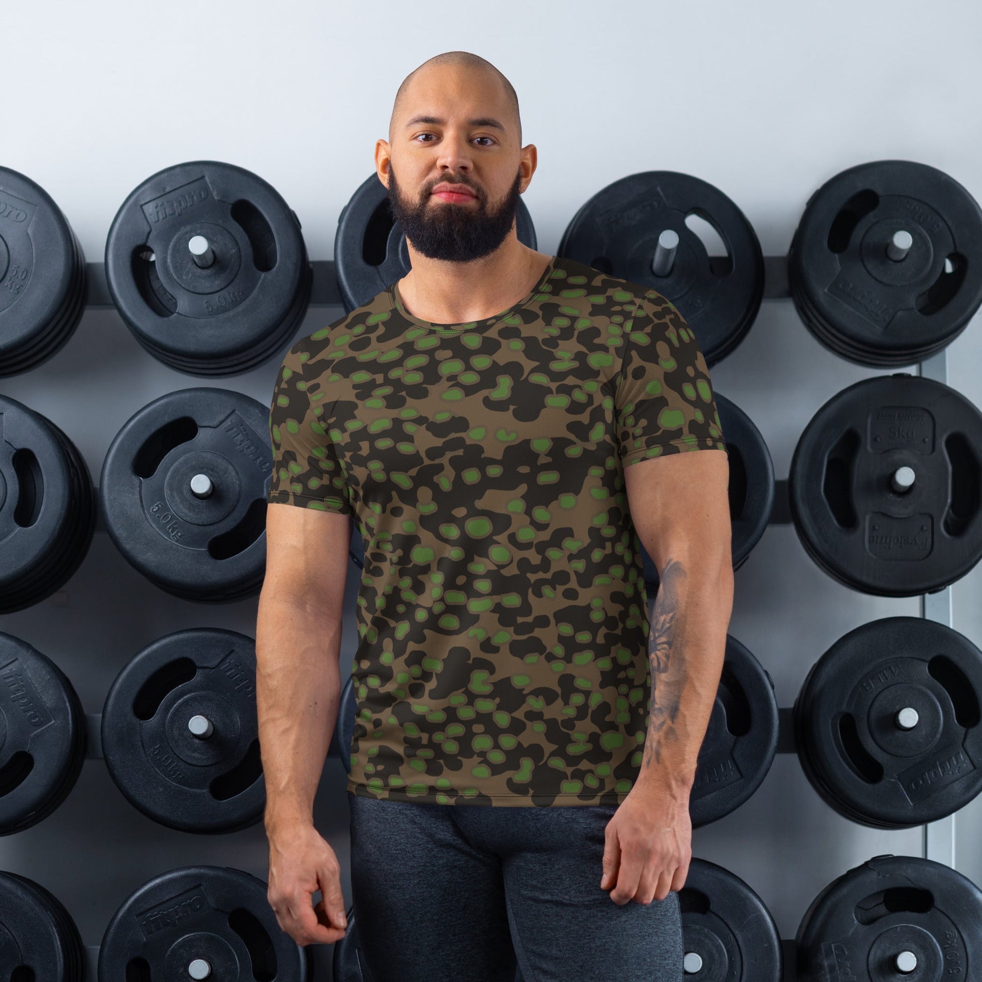 German Polyspot Spring CAMO Mens Athletic T-shirt - XS - T-Shirts