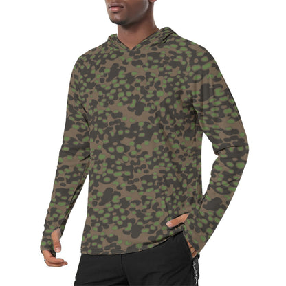 German Polyspot Spring CAMO Mens Sunscreen Sports Hoodie With Thumb Holes
